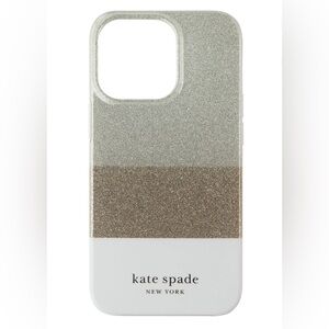 Kate Spade Protective Hardshell Case for iPhone - Glitter Block White
